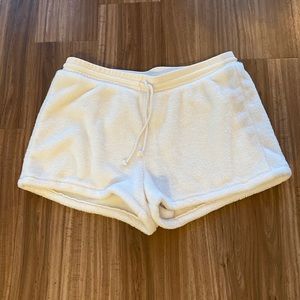 Sherpa style pyjama shorts